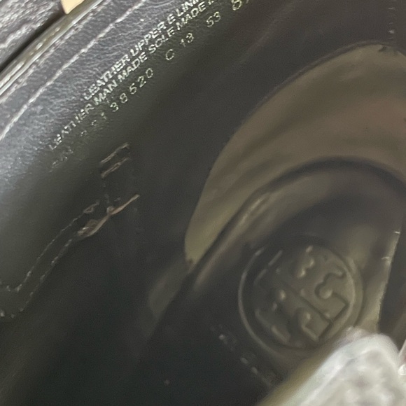 Tory Burch Bristol Black Leather Bootie Gold Logo 8 1/2 - Picture 11 of 14